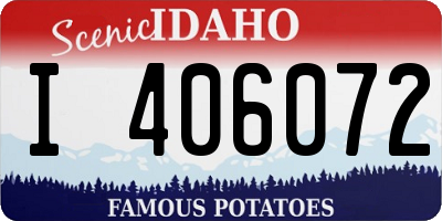 ID license plate I406072