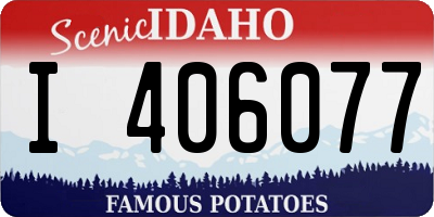 ID license plate I406077