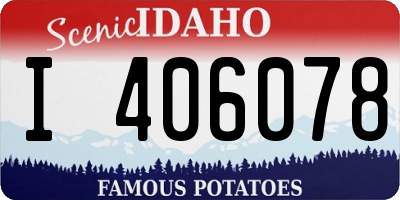 ID license plate I406078