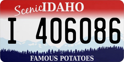 ID license plate I406086