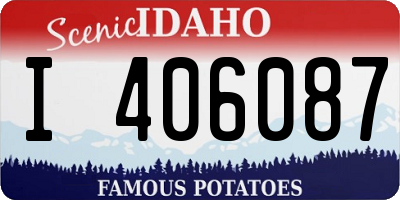 ID license plate I406087