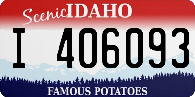 ID license plate I406093