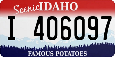ID license plate I406097