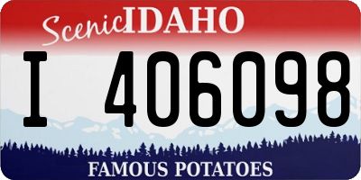 ID license plate I406098