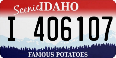 ID license plate I406107