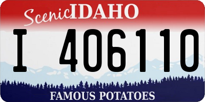 ID license plate I406110