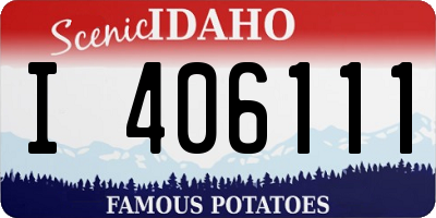 ID license plate I406111