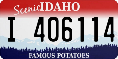 ID license plate I406114