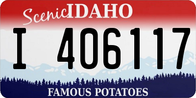 ID license plate I406117