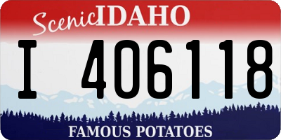ID license plate I406118