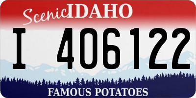 ID license plate I406122