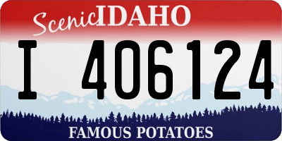 ID license plate I406124