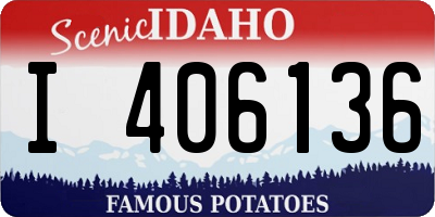 ID license plate I406136