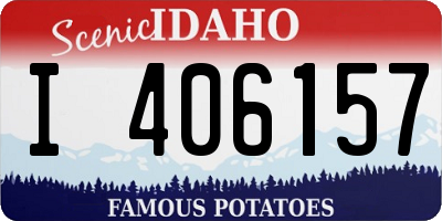 ID license plate I406157