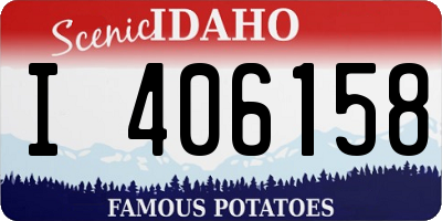 ID license plate I406158