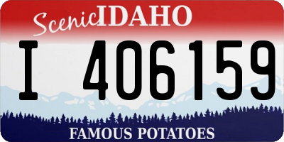 ID license plate I406159