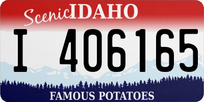ID license plate I406165