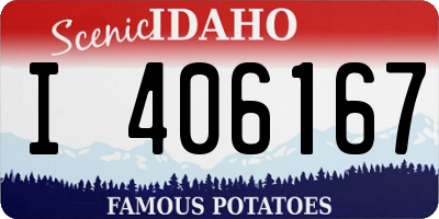 ID license plate I406167
