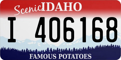 ID license plate I406168