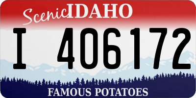 ID license plate I406172