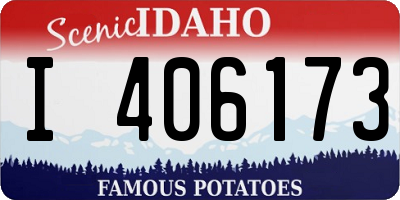 ID license plate I406173