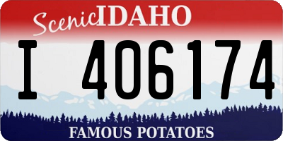 ID license plate I406174