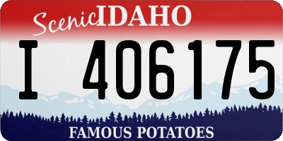ID license plate I406175