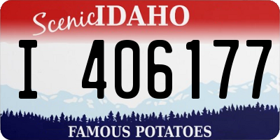 ID license plate I406177