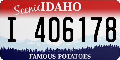 ID license plate I406178