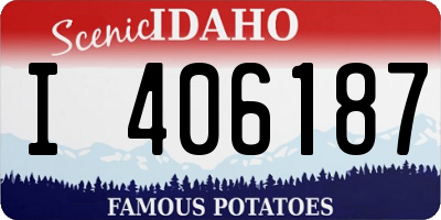 ID license plate I406187