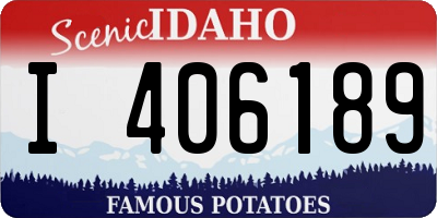ID license plate I406189