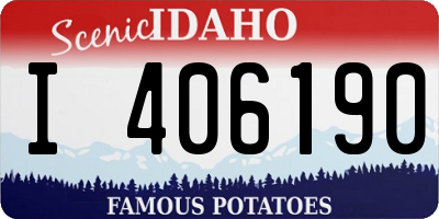 ID license plate I406190