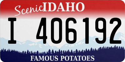 ID license plate I406192