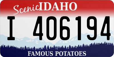ID license plate I406194