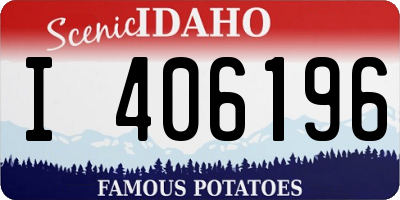 ID license plate I406196