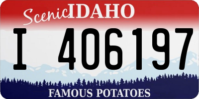 ID license plate I406197