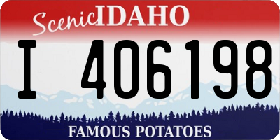 ID license plate I406198