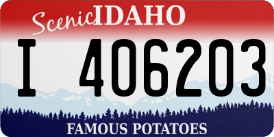 ID license plate I406203