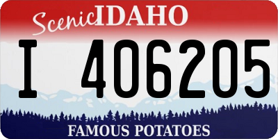 ID license plate I406205