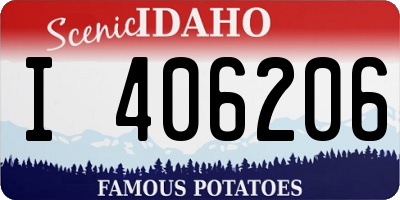ID license plate I406206