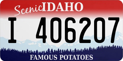 ID license plate I406207