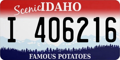 ID license plate I406216