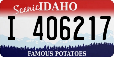ID license plate I406217