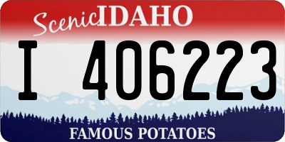 ID license plate I406223