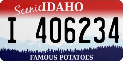 ID license plate I406234