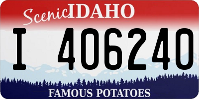 ID license plate I406240