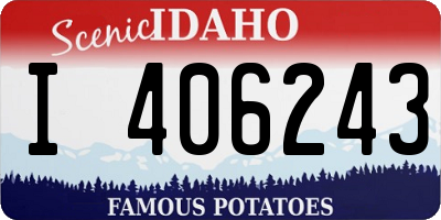ID license plate I406243
