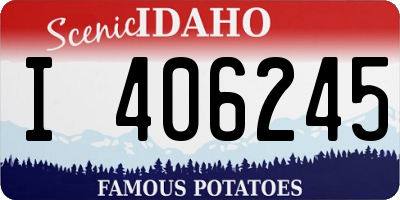 ID license plate I406245