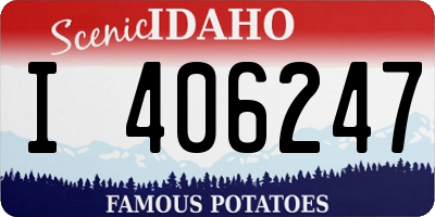 ID license plate I406247