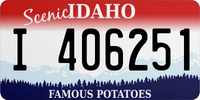 ID license plate I406251